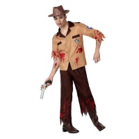 Disfraz de Sheriff zombie