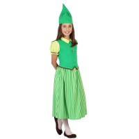 Disfraz de duende verde para niña