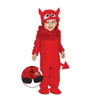 Disfraz de monstruito rojo para bebé