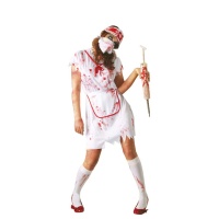 Disfraz de enfermera de psiquiátrico zombie