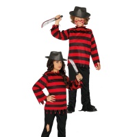 Disfraz de Freddy a rayas infantil