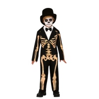 Disfraz de esqueleto nocturno elegante infantil