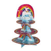Soporte para cupcakes de Unicornio con 3 alturas