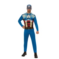 Disfraz de Capitán América con máscara para hombre