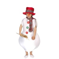 Disfraz de muñeco de nieve con bufanda infantil