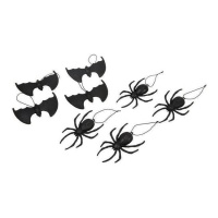 Colgantes de arañas y murciélagos - 8 unidades