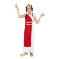 Disfraz de ciudadano romano con túnica para niña