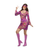 Disfraz de Hippie rosa