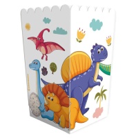 Caja para palomitas colección Dinosaurios - 3 unidades