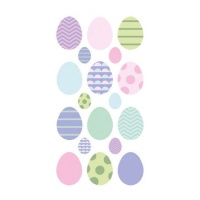 Pegatinas 3D de Pascua huevos decorados - 1 hoja