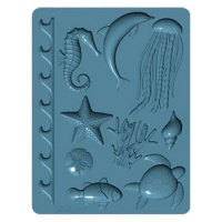 Molde de silicona de animales marinos de 12,5 x 9,5 cm - Sculpey