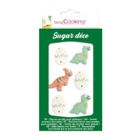 Figuras de azúcar de dinosaurios y huevos - Scrapcooking - 6 unidades