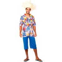 Disfraz de hawaiano tropical para hombre
