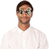 Gafas con el símbolo del dolar