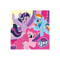 Servilletas de My Little Pony de 16,5 x 16,5 cm - 20 unidades