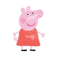 Globo de Peppa Pig gigante de 121 x 91 cm - Anagram