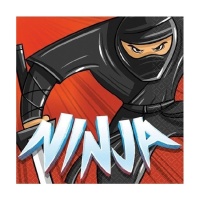 Servilletas de Ninja de 12,5 x 12,5 cm - 16 unidades