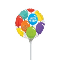Globo hinchado con varilla de cumpleaños globos coloridos de 17 cm - Anagram