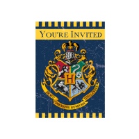 Invitaciones de Harry Potter - 8 unidades