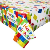 Mantel de Lego Happy Birthday - 1,37 x 2,13 m