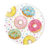 Platos de Donuts de 23 cm - 8 unidades