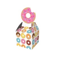 Caja de cartón pequeña con figura de Donuts - 8 unidades
