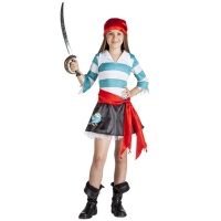 Disfraz de tripulante pirata para niña