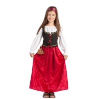 Disfraz de posadera medieval para niña