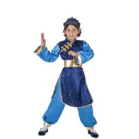 Disfraz de chino oriental azul para niño