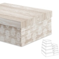 Caja rectangular mano de Fátima - 15 unidades
