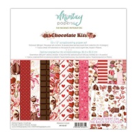 Kit de papeles scrapbooking de Chocolate Kiss - Mintay papers - 12 hojas