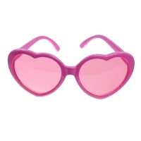 Gafas con forma de corazón rosa