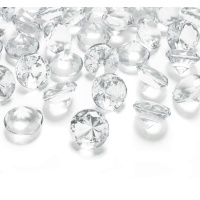 Piedras de diamante transparentes de 2 cm - 10 unidades