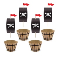 Set wrappers de fiesta Pirata - 6 unidades