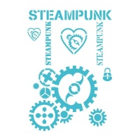 Plantilla Stencil engranajes Steampunk de 20 x 28,5 cm - Artis decor - 1 unidad