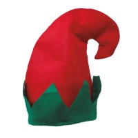 Gorro de elfo rojo y verde