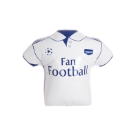 Globo camiseta fútbol blanca de 68 cm