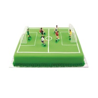 Decoración para tarta de fútbol con porterías - PME - 9 unidades