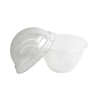 Cápsula de plástico con tapadera para cupcake - Poloplast - 12 x 12 x 6,5 cm - 1 unidad