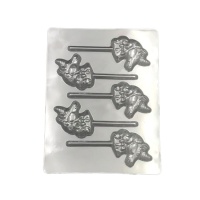 Molde de unicornios para chocolate de 18,5 x 24,5 cm - Pastkolor - 5 cavidades