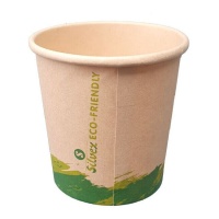 Vasos de 300 ml de cartón natural biodegradables - 12 unidades