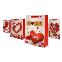Bolsa regalo de 24 x 18 x 8,5 cm de Love madera - 1 unidad