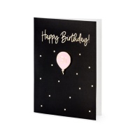 Tarjeta de cumpleaños Happy Birthday con pin de 30 globo