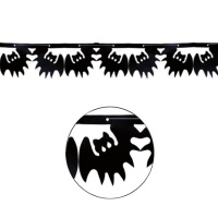 Guirnalda de papel de murciélagos negros