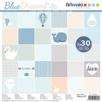 Kit de papeles scrapbooking de Blue Dreams - Artemio - 60 hojas