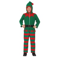 Disfraz de elfo navideño con capucha infantil