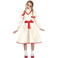 Disfraz de muñeca diabólica con vestido corto para niña