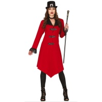 Disfraz de vampiro gótico rojo para mujer