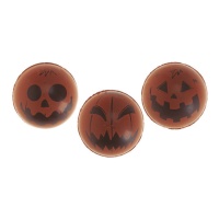 Figuras de chocolate negro en bola de Calabazas Halloween - 40 unidades
