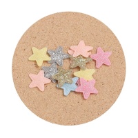 Figuras decorativas de estrella con purpurina de 1,6 cm - 15 unidades